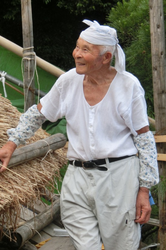 隅田隆蔵さん　天嶽院山門茅葺替を語る